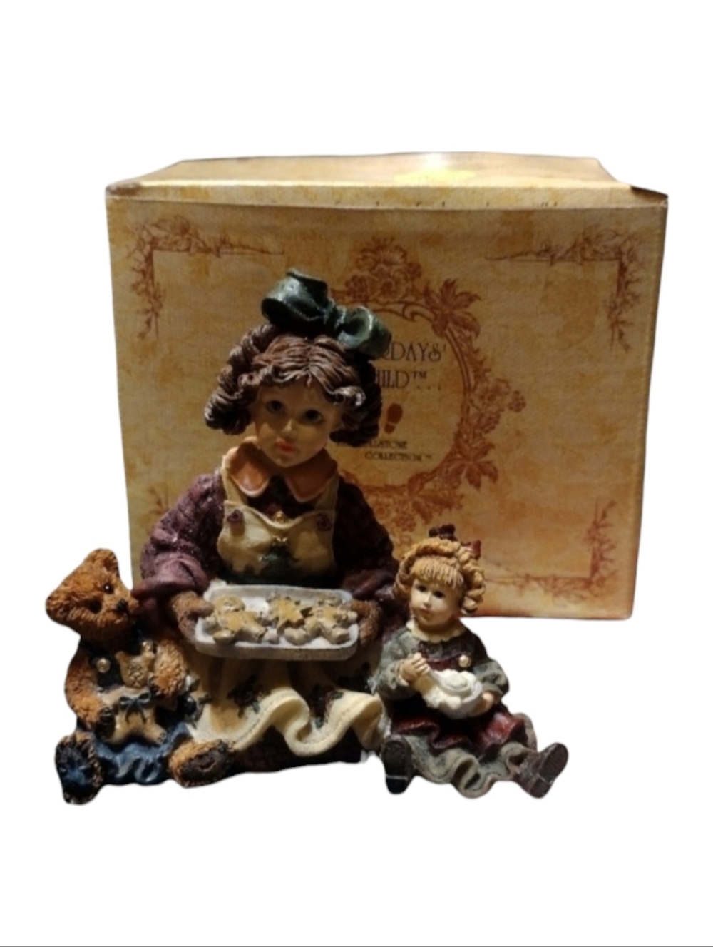Boyds Collection Yesterday's Child Jean W/ Elliot and Debbie The Bakers Figurine